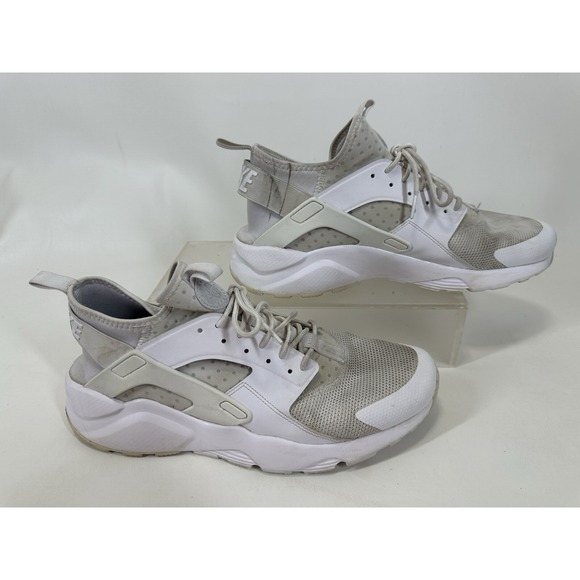 Nike Air Huarache Run Ultra Mens Size 13 White Athletic Running Shoes Sneakers